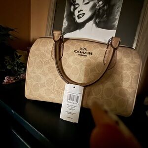 Coach Blocked Signature Rowan satchel crossbody